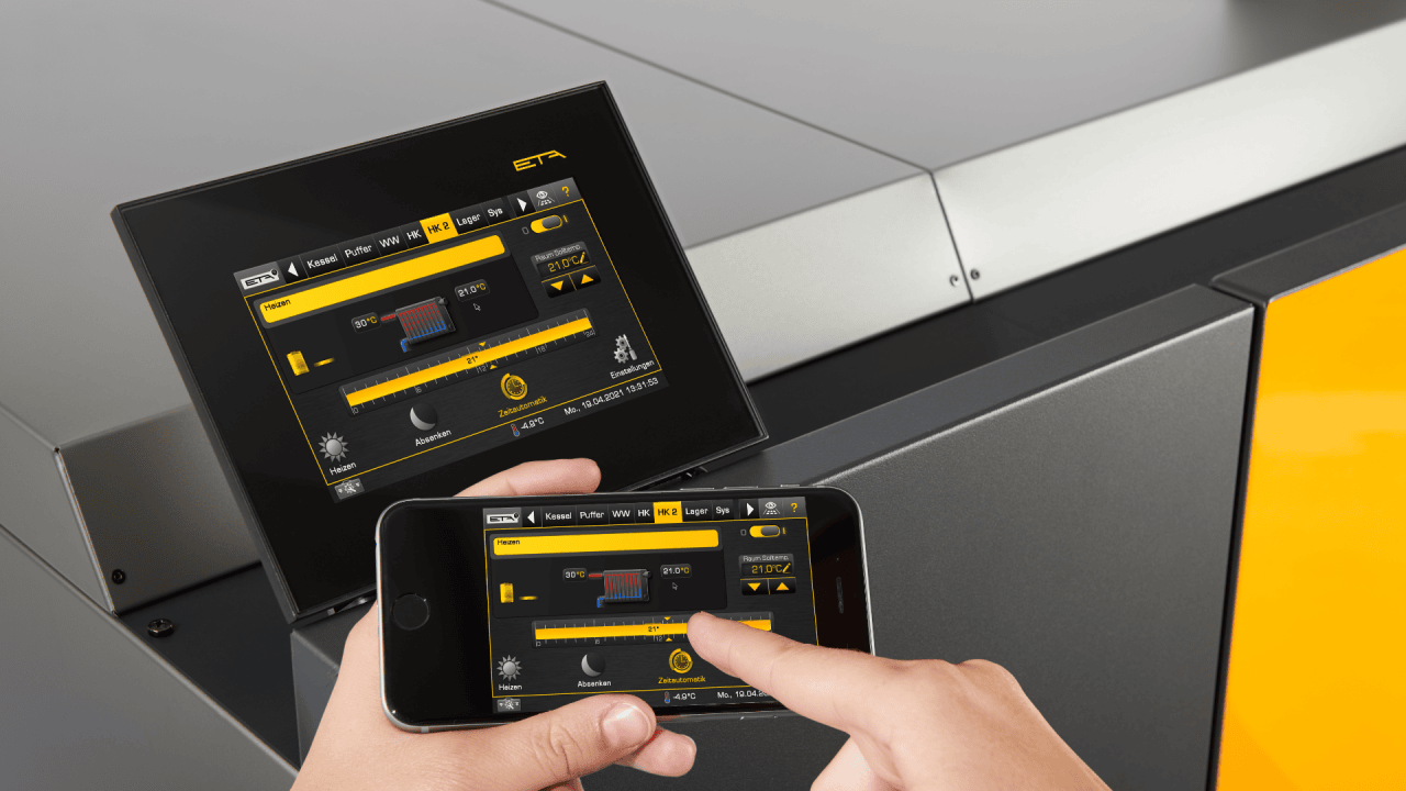 ETAtouch: der Touchscreen am Kessel