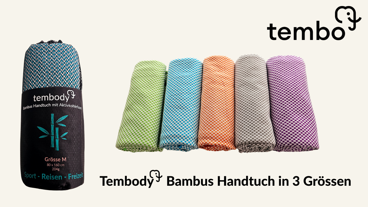 Tembody Handtuch in 5 tollen Farben