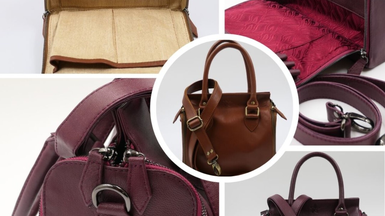 Ledertasche PUPUAN mit diversen Fächern, damit alles seinen Platz findet