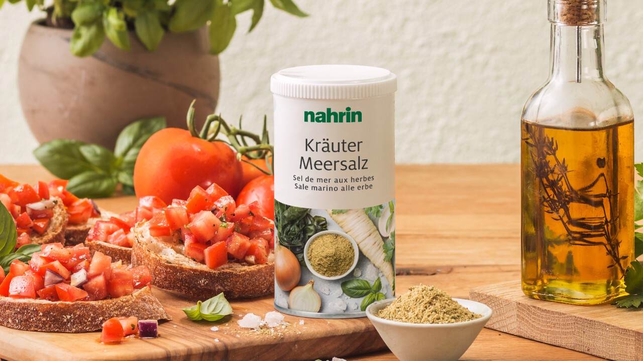 Nahrin Kräuter Meersalz für mediterrane Gerichte.