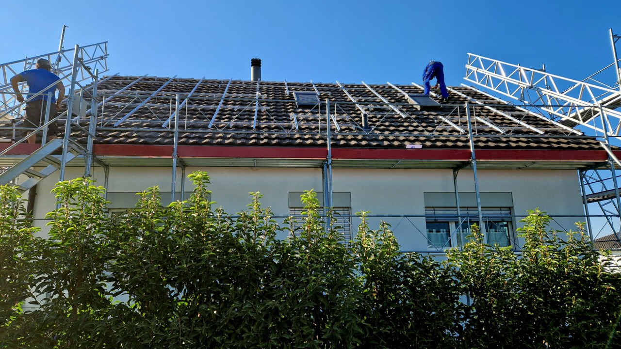 Installation der Unterkonstruktion