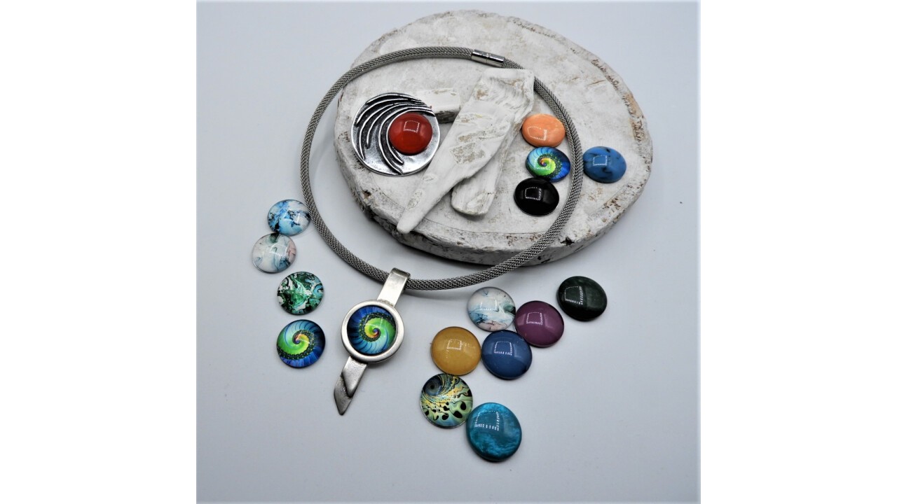 Cabochon's in vielen Farben 