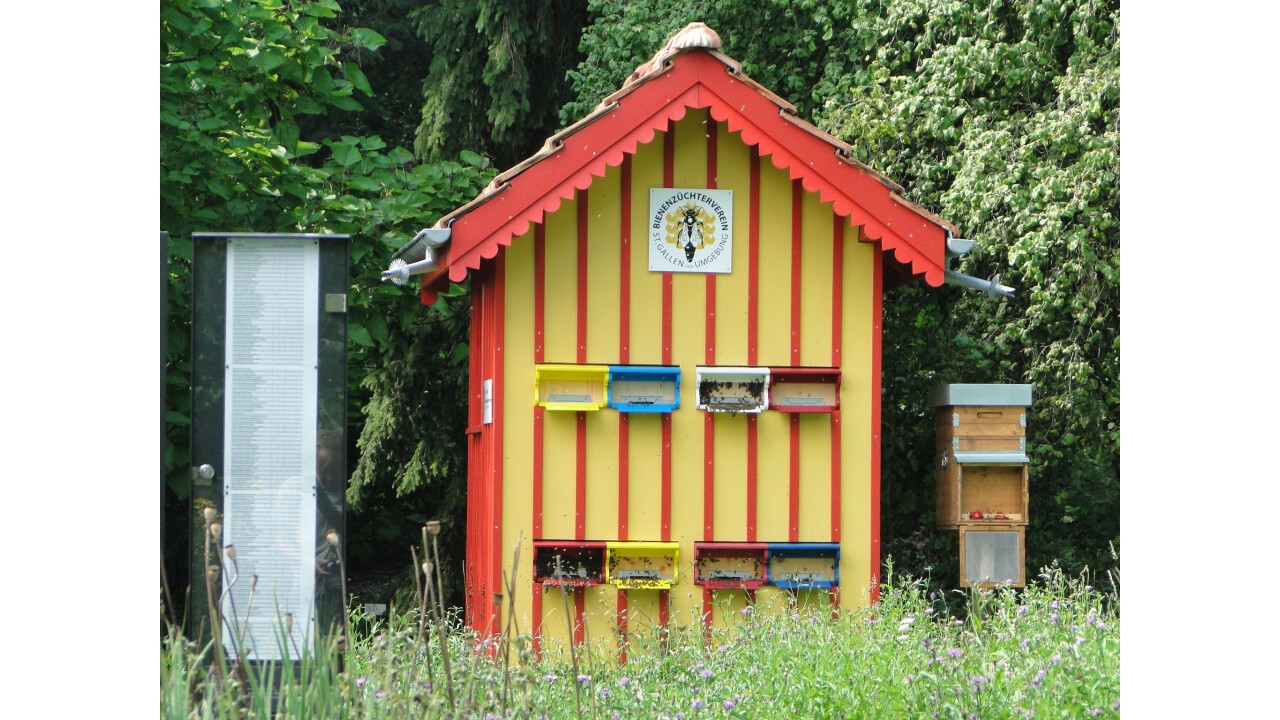 Eine von vielen Bienenbehausung mit 8 Bienenvölker