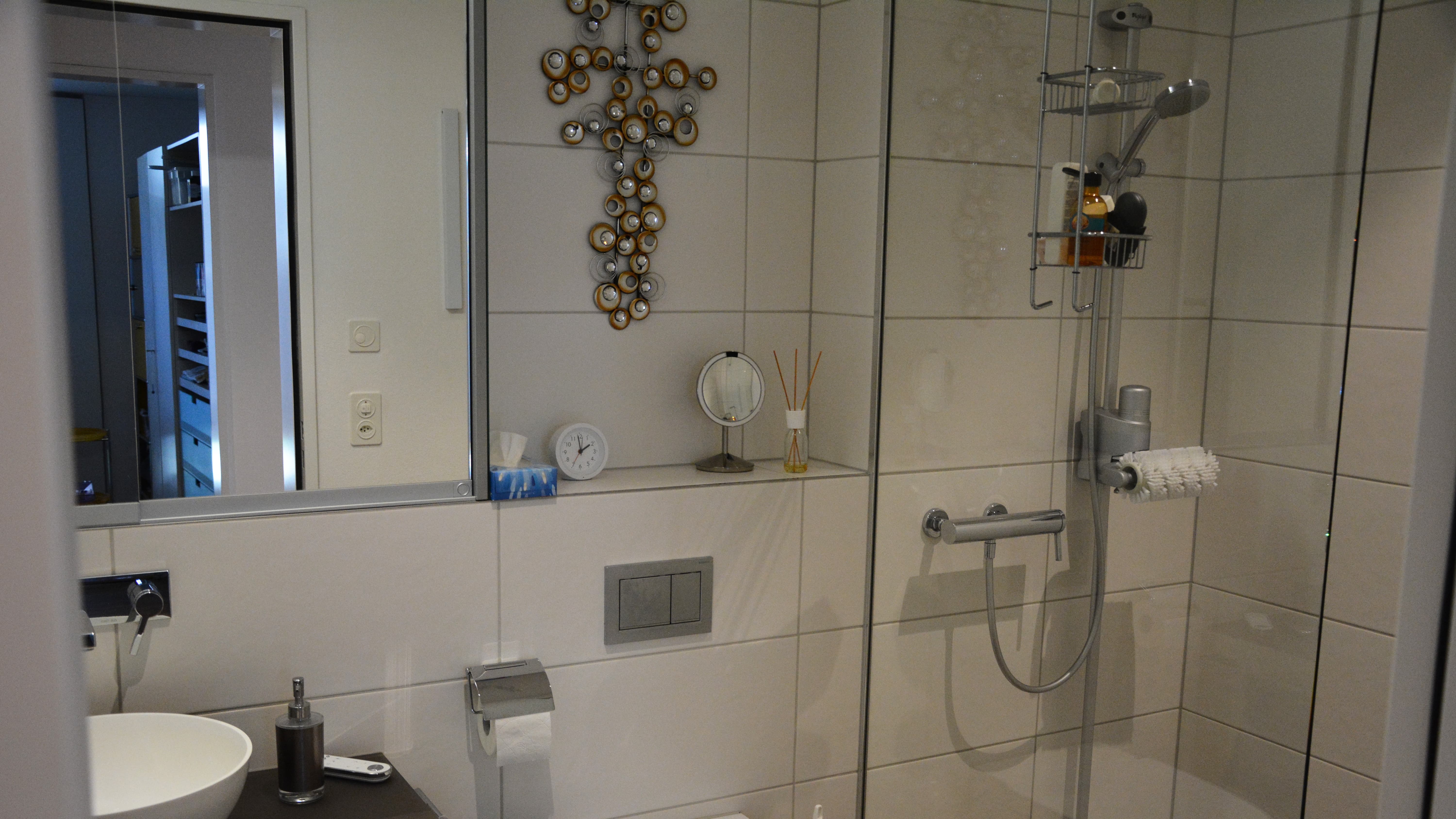 Duschsystem supérieur mit Brause oberhalb der Massagebürste